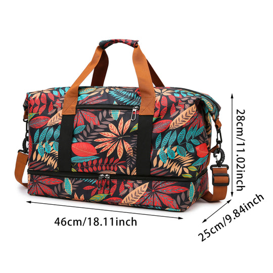 Floral Travel Tote Bag