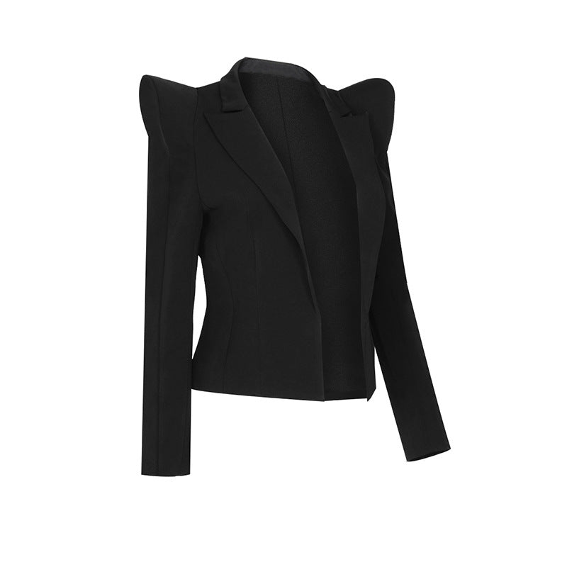 Blazer à épaules bouffantes 