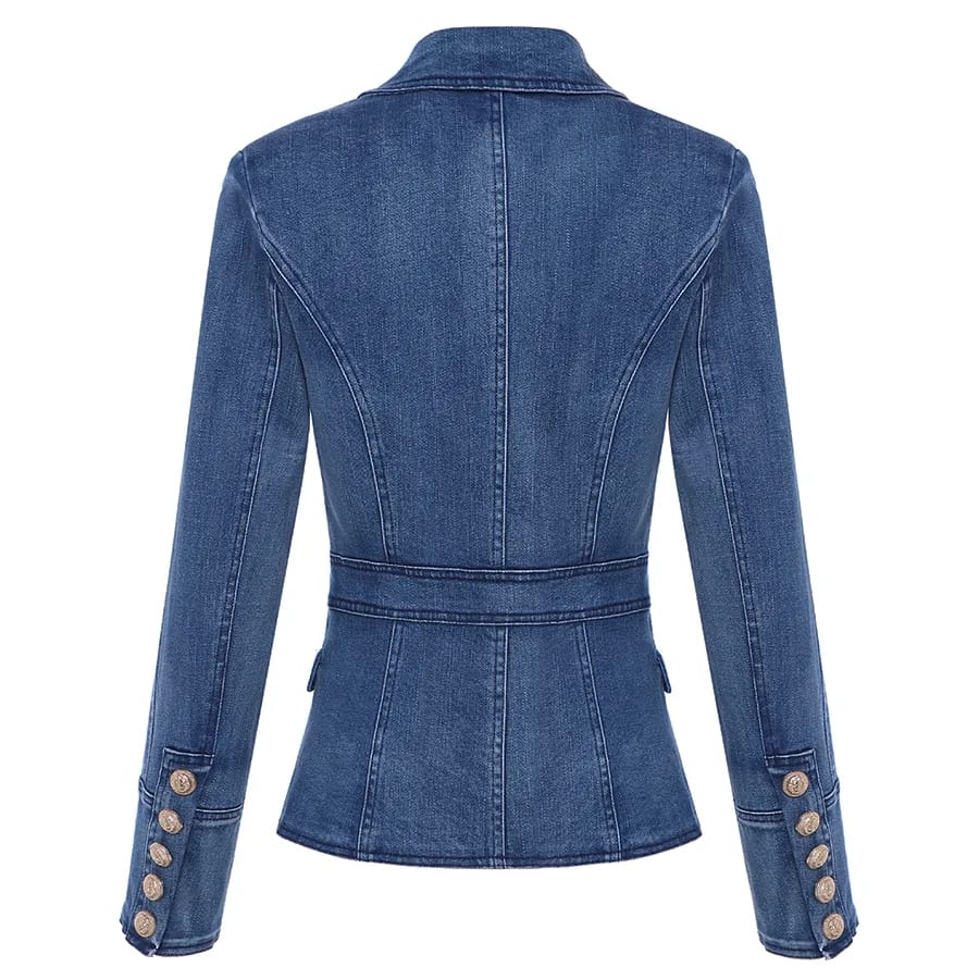 Fitted Denim Blazer