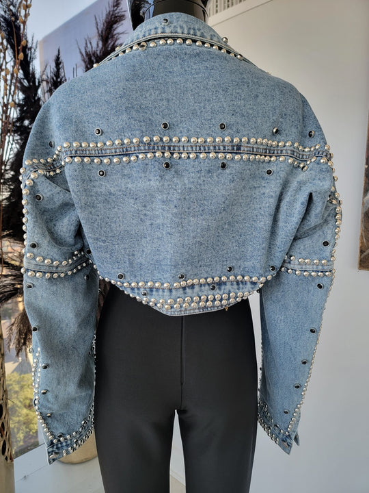 Oversized Crop Denim Jacket