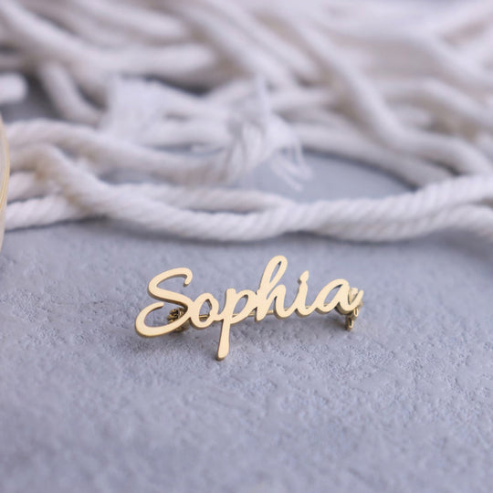 Custom Name Brooch