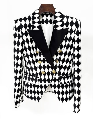 Checker Print Blazer