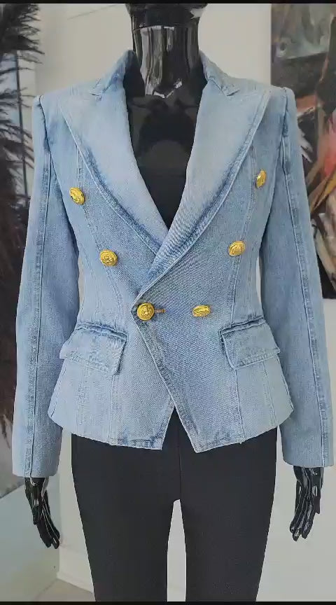 Blazer en jean ajusté 