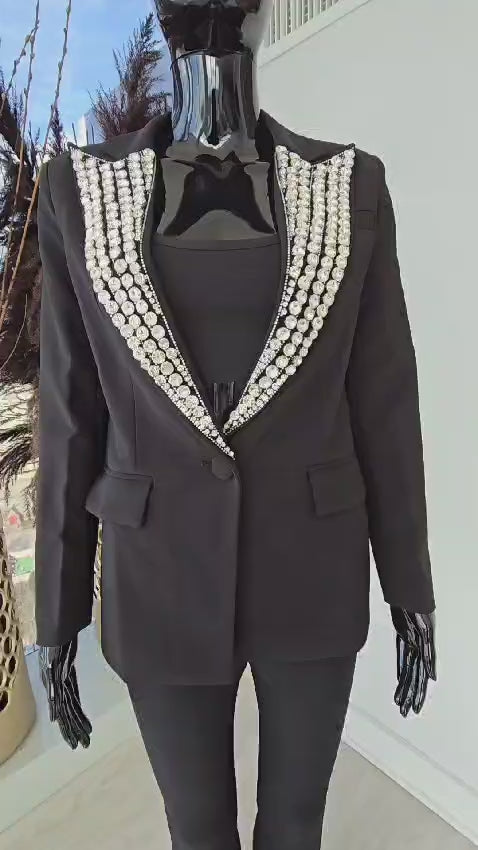 Rhinestone Boyfriend Blazer