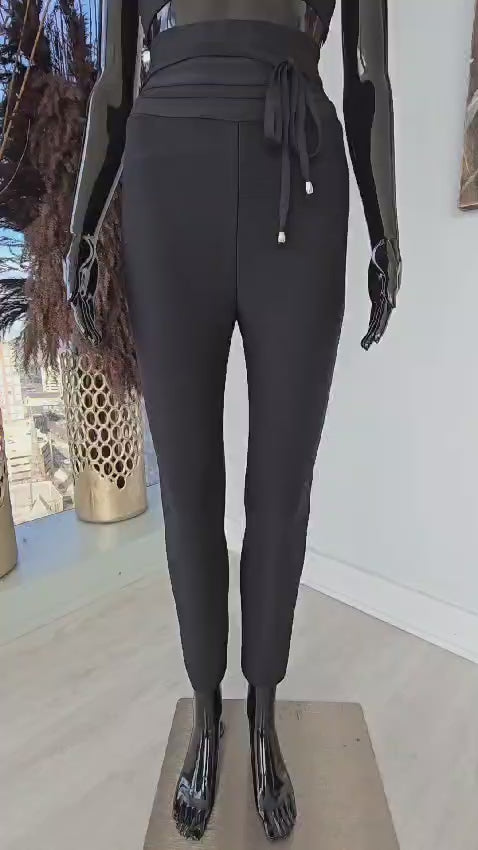 Leggings de vendaje (negro)