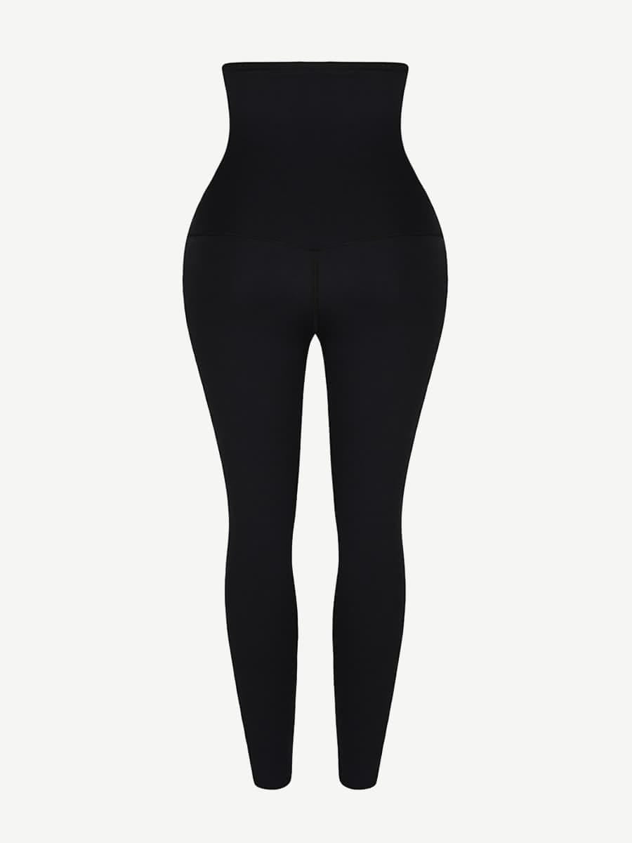 Slender Fit Double High Corset Leggings (Black)