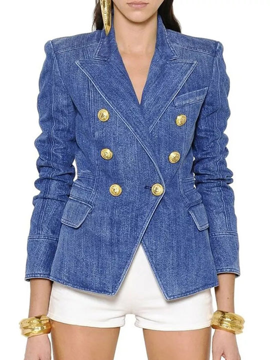 Blazer ajusté en jean 