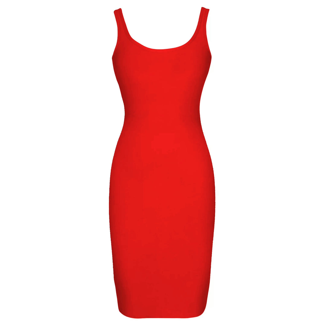 Scoop Neck Sleeveless Bandage Dress