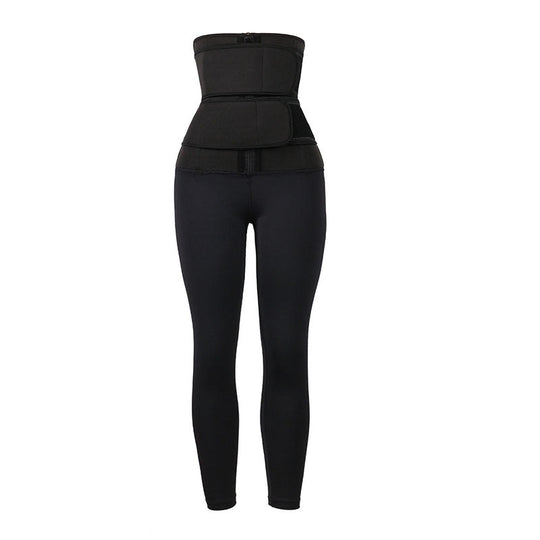 Waist Trainer Leggings - Double Belt